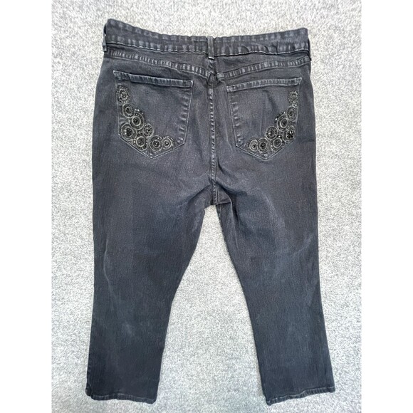 NYDJ Jeans Women's Size 16 (35x26.5) Black Barbara Bootcut Made in USA - Picture 3 of 11